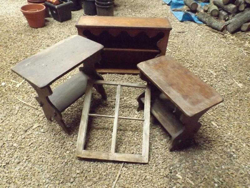 This lot includes 3 wooden side tab...