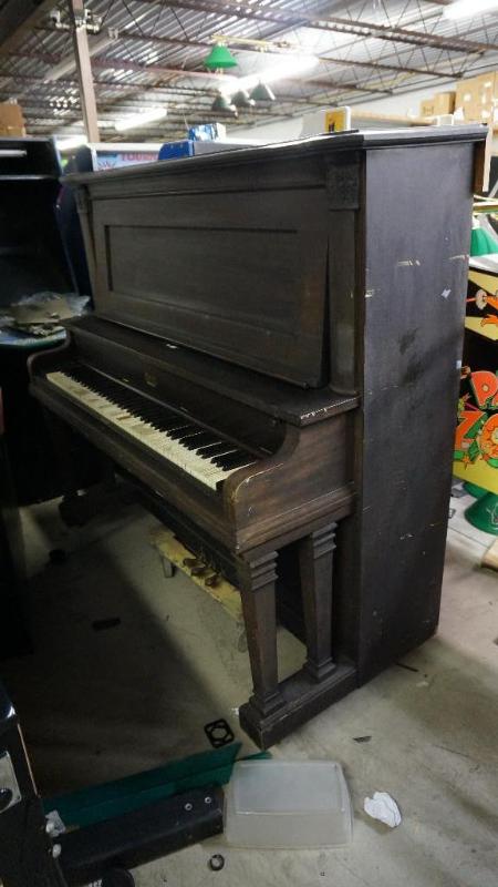 lot 8 image: Antique Baby Grand Piano