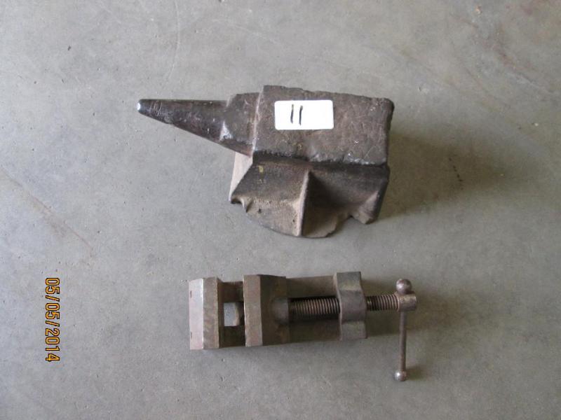 (1) Anvil &amp (1) Vise...