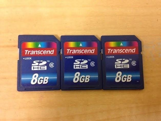 lot 24 image: Lot of (3) Transcend SD HC 8GB Flas...