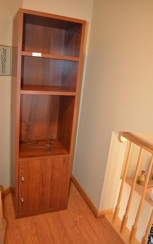 lot 19 image: Tall BookStorage shelf or one half...