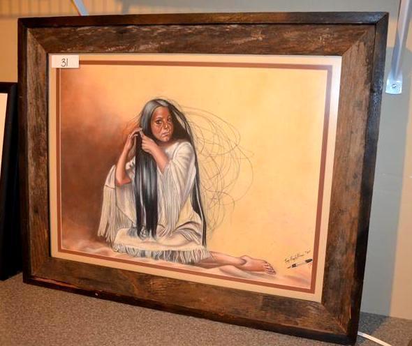 lot 31 image: Signed Native American Indian Print...