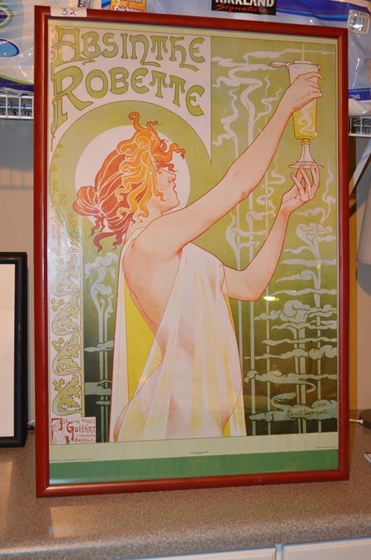 lot 32 image: Absinthe Robette Framed Poster.&nbs...