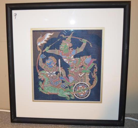 lot 45 image: Thailand Silk Art work - client act...