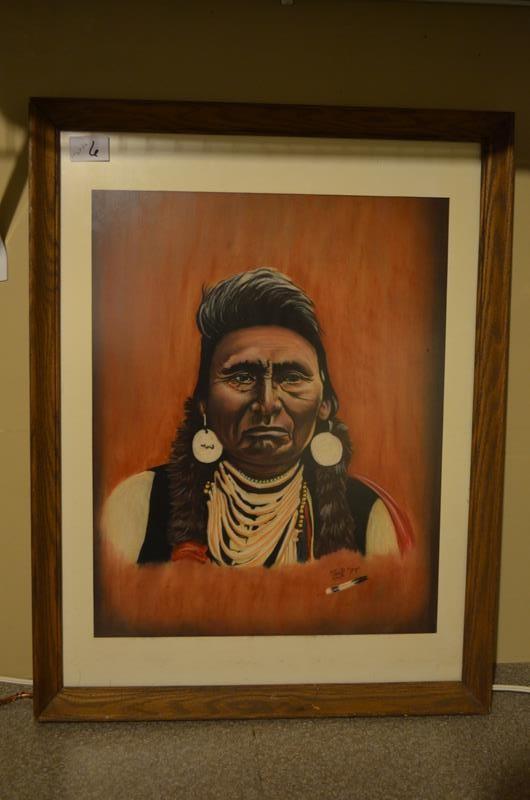 lot 6 image: Awesome Signed Native American Indi...
