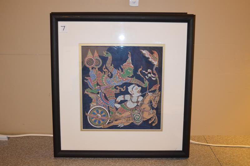 lot 7 image: Original Thailand&nbspframed Silk ...