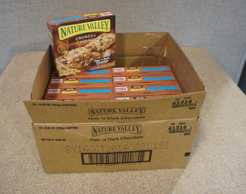 lot 114 image: Lot of 12 Boxes of Nature Valley Oa...