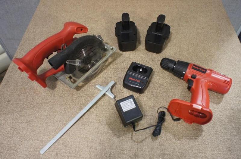 lot 119 image: Master Craft 6 pc Set. 1 Drill , 1 ...