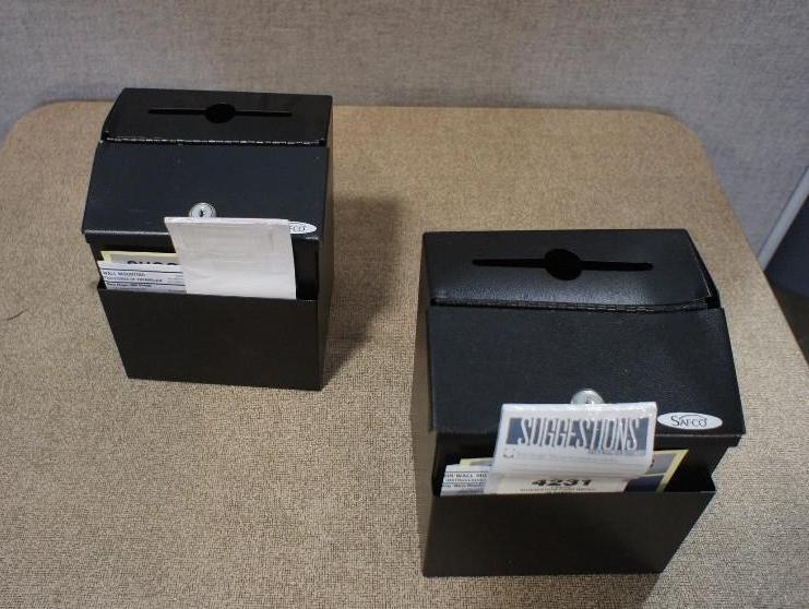 lot 121 image: Safeco Lot of (2) Suggestion Boxes....