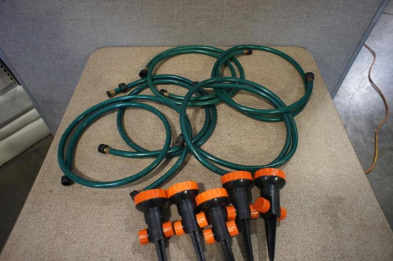 lot 146 image: Lot of 5 hose sections and 5 garden...