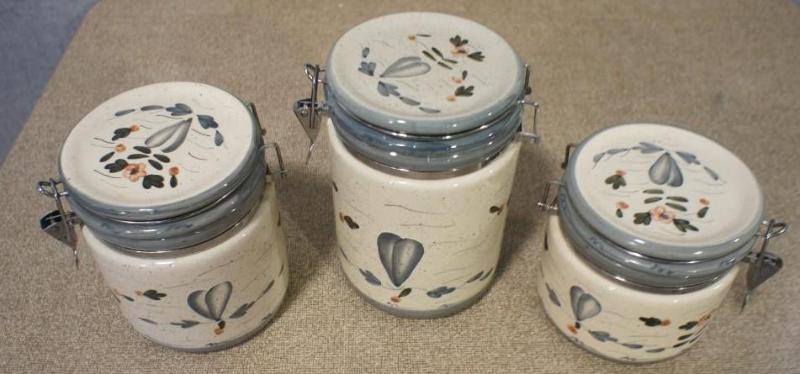 lot 147 image: Lot of (3) Kitchen Canisters "...