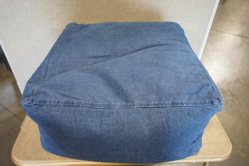 lot 26 image: Denim Bean Bag Chair  24" x 2...