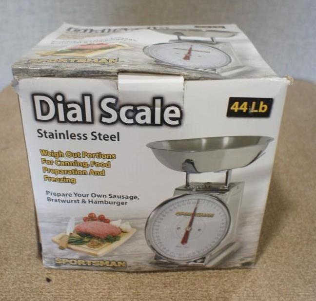 lot 49 image: Stainless Steel 44 lb Dial Scale. P...