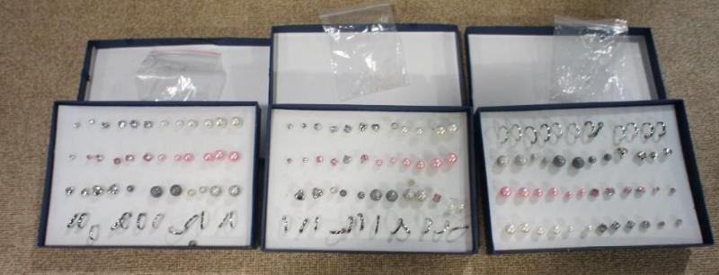 lot 82 image: Lot of (3) 24 PC earrings sets. Ple...