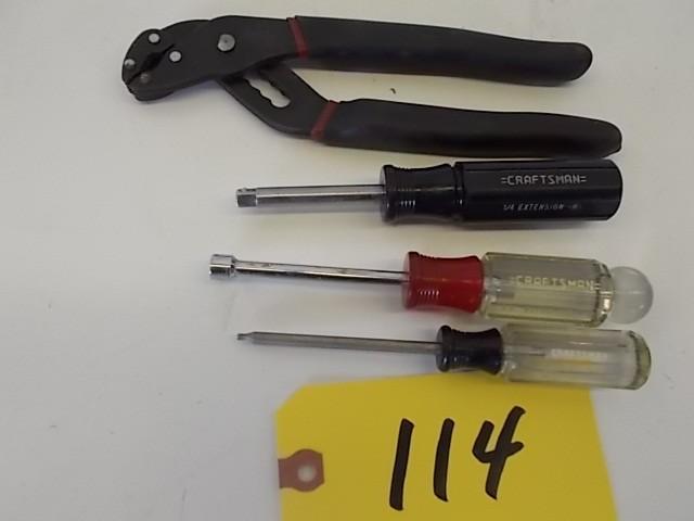 lot 114 image: (4) Asstd Craftsman Tools...