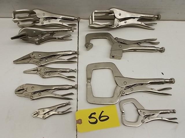 lot 56 image: Mac (10) pc. Locking Pliers Set...