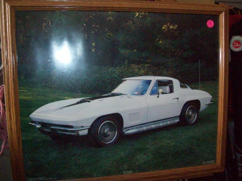 Framed 1967 Corvette Coup print...