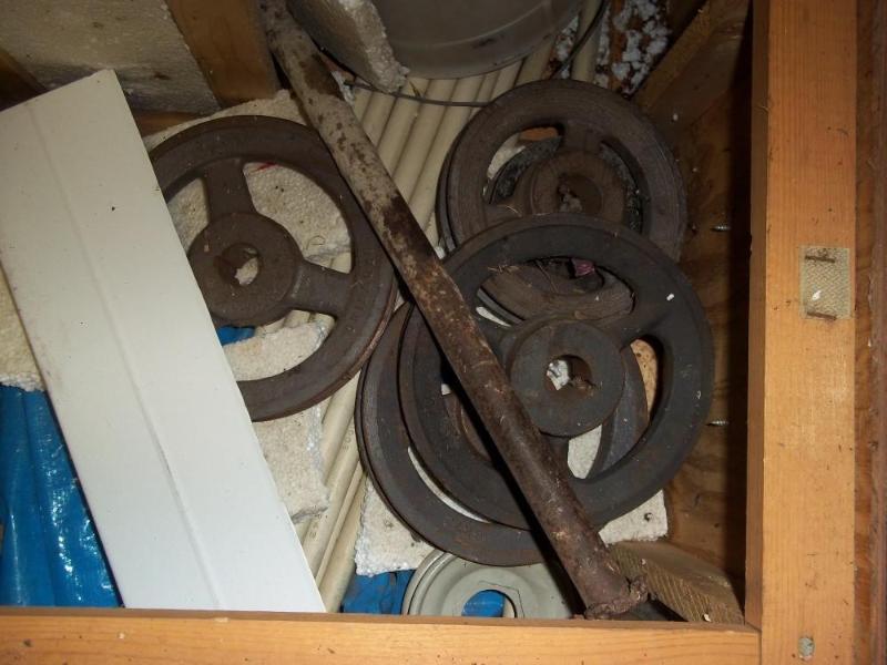 Wood Box with Assorted Pullys and p...