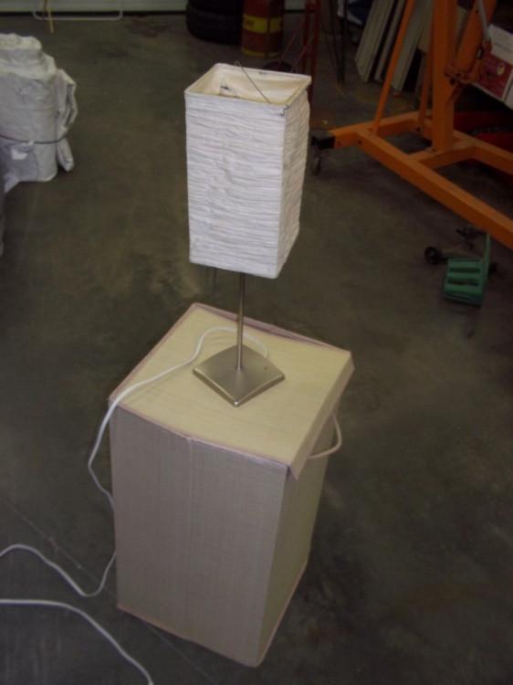 Lamp and Cloths Hamper...