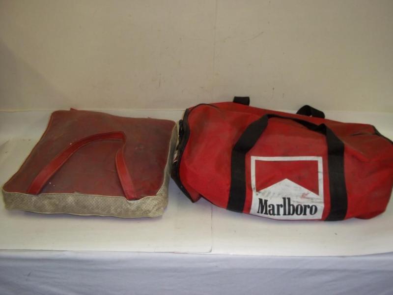 Boat Cushion and Marlboro Duffel ba...