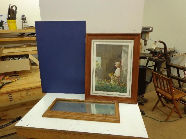 lot 114 image: Framed Mirror, Framed Picture, and ...