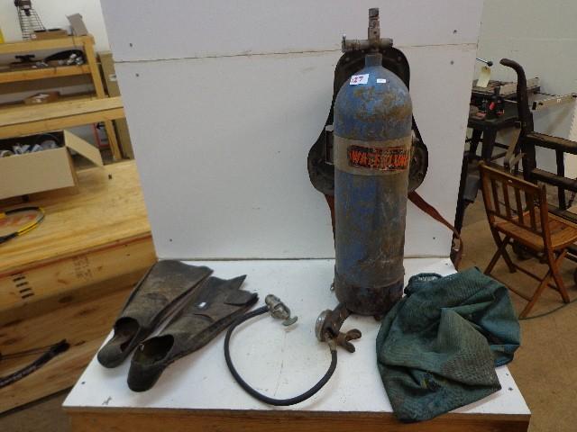 lot 127 image: Waterlung Oxygen Tank wShoulder Ha...