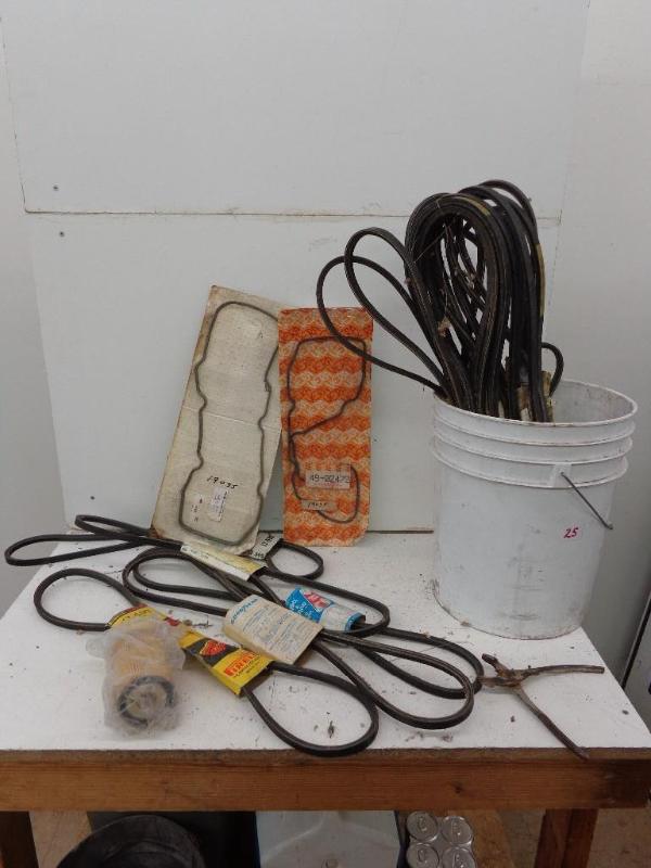 lot 25 image: Bucket of Automotive Belts &nbspVa...