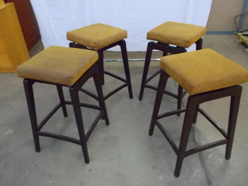 lot 16 image: 4 padded barstools from Pier I.&nbs...