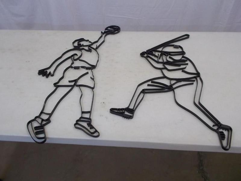 lot 27 image: Steel silhouettes. 1- 29 inch tall ...
