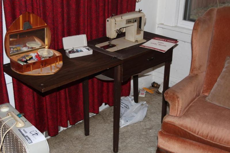 lot 39 image: Wood Desk, 24" L x 17" W ...
