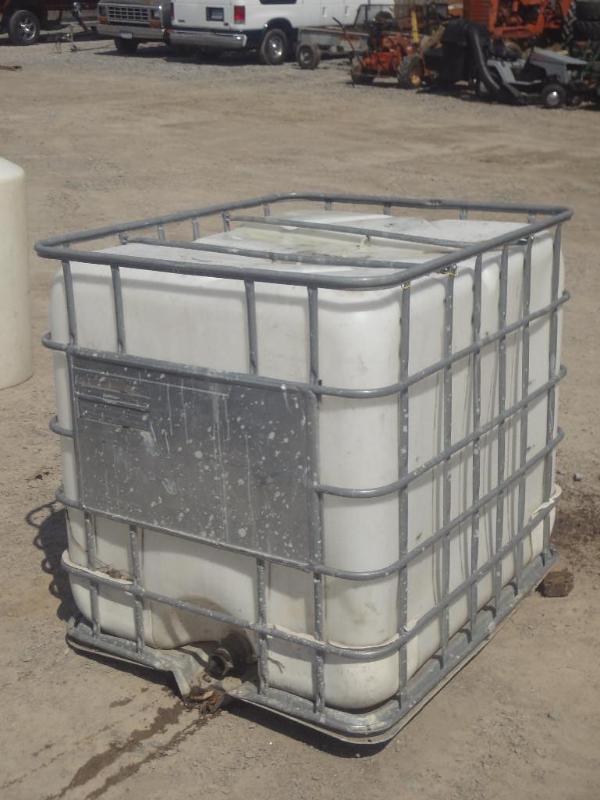 lot 12 image: 250-Gallon Poly Tank With Steel Pro...