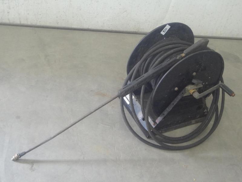 lot 50 image: Wall-Mount Pressure Washer Hose Ree...