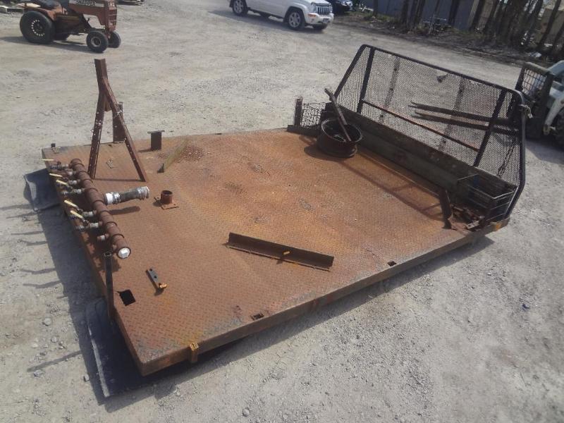lot 6 image: 7.5x10 Steel Truck Bed With Back ...
