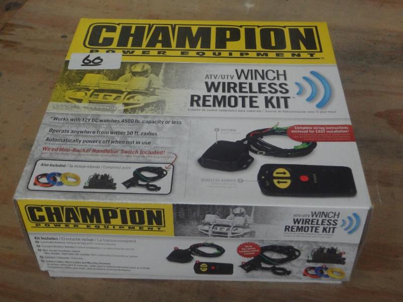 lot 60 image: New Champion ATVUTV Wireless Winch...