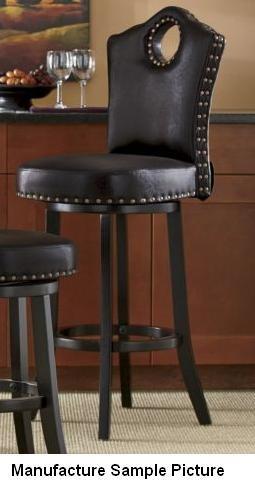 lot 117 image: Nailhead Swivel Stool - Perfect for...