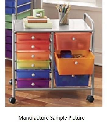 lot 123 image: Nine Bin Rolling Storage Organizer ...