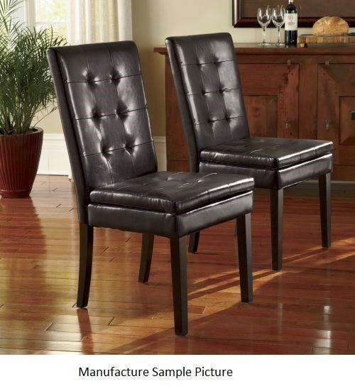 lot 126 image: Set of 2 Tufted Parsons Chairs - Ha...