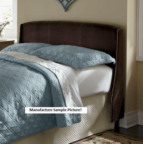 lot 155 image: Brown Velvet Full Size Bed Frame -&...