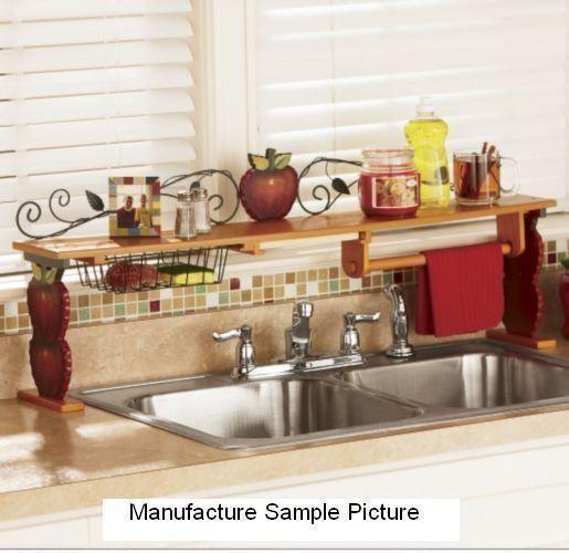 lot 198 image: Apple Over The Sink Shelf - Wire sc...