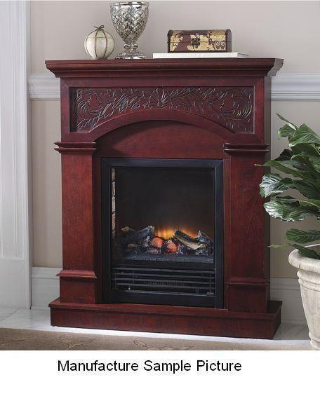 lot 206 image: Cherry Finish Fireplace Mantel -&nb...