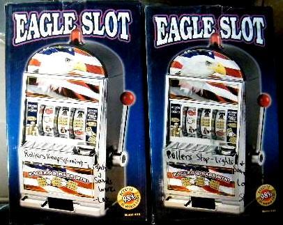 lot 24 image: Pair of Eagle Slot Machine Banks - ...