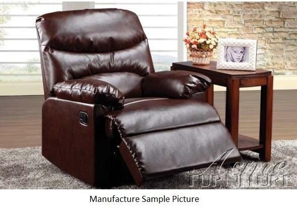 lot 5 image: Cracked Brown Like Leather Recliner...