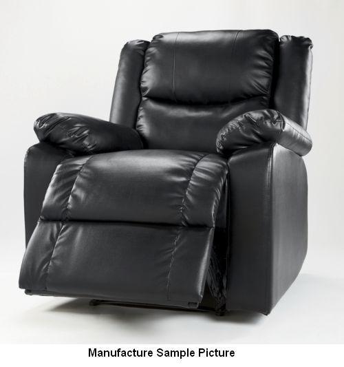 lot 54 image: Black Like Leather Recliner Massage...