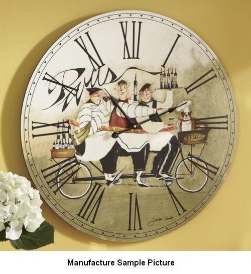 lot 70 image: Chef in Paris Large Wooden Wall Clo...