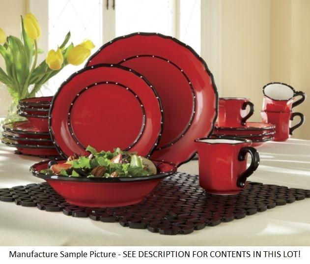 lot 8 image: 15 Piece Dinnerware Set - Casa Vera...