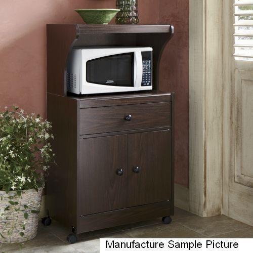 lot 84 image: Walnut Microwave Cart - Features a ...