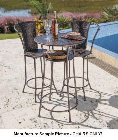 lot 85 image: Set of 2 Scroll Leaf Bistro Chairs ...