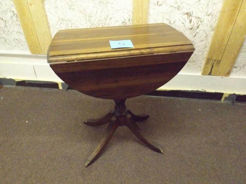 Vintage table with 2 fold updown w...