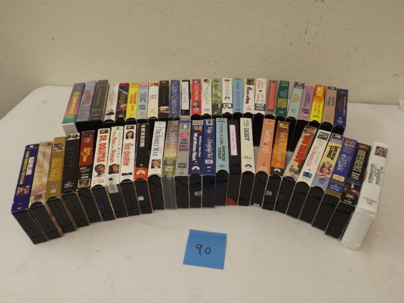 This lot includes 50 Top VHS movies...