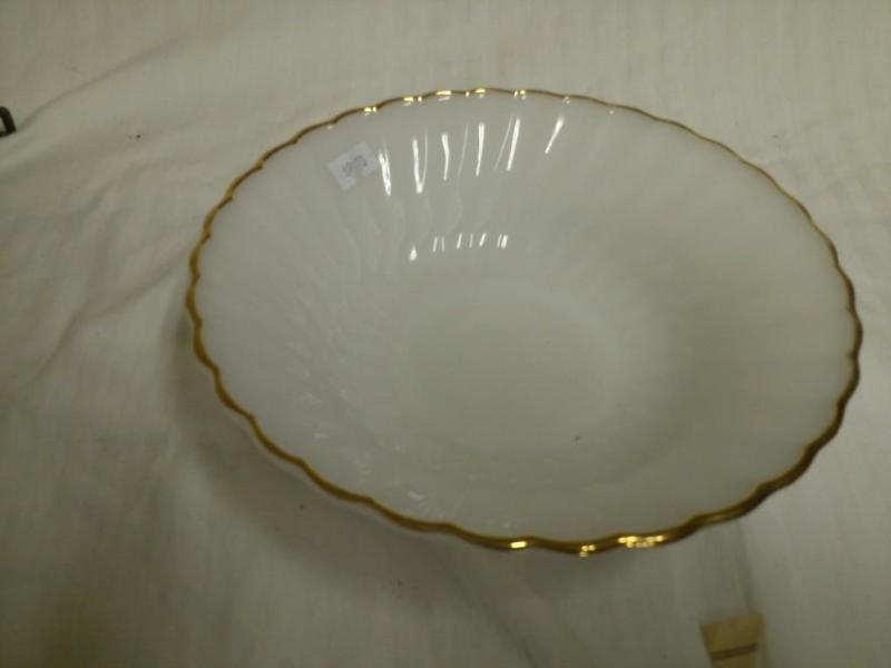Vintage Gold Rimmed Serving bowl, h...